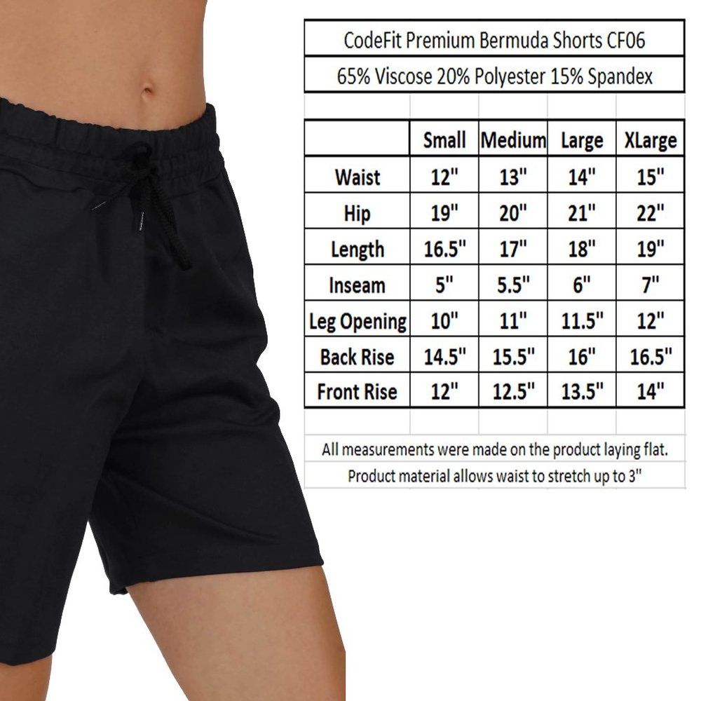 Women's Bermuda Shorts with Pocket Athletic CFBG06 - Picture 5 of 5